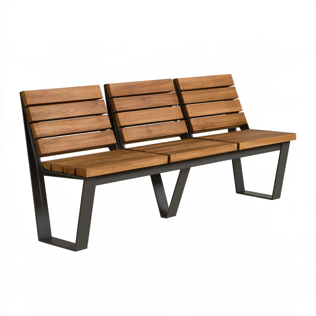 Banc décoratif aux lignes épurées, coloris gris