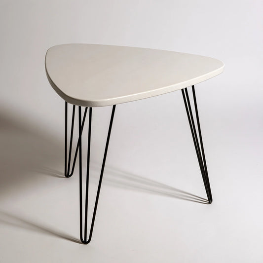Table d'appoint en bois, coloris blanc - marblegardenbench