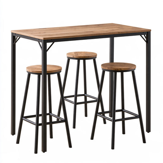 Ensemble repas table et quatre chaises aux lignes épurées, coloris gris - marblegardenbench