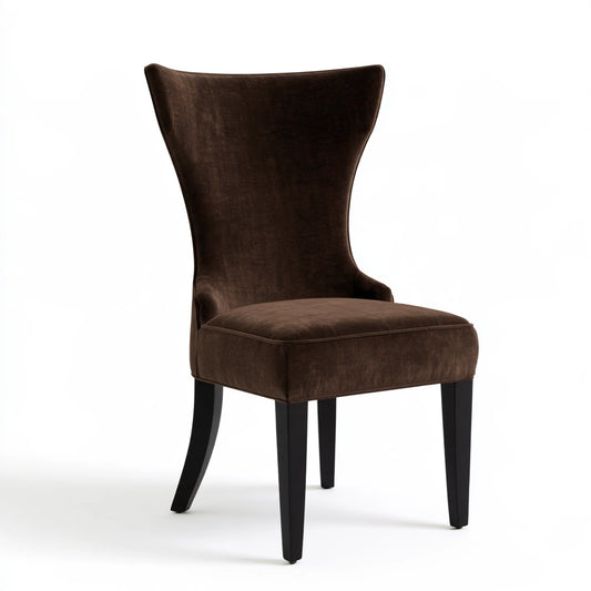 Chaise de salle à manger aux lignes épurées à dossier haut, coloris gris - marblegardenbench