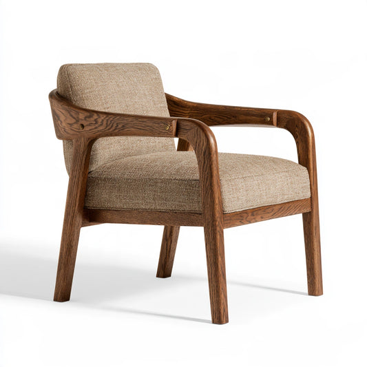 Fauteuil de salle à manger en bois, coloris brun naturel - marblegardenbench